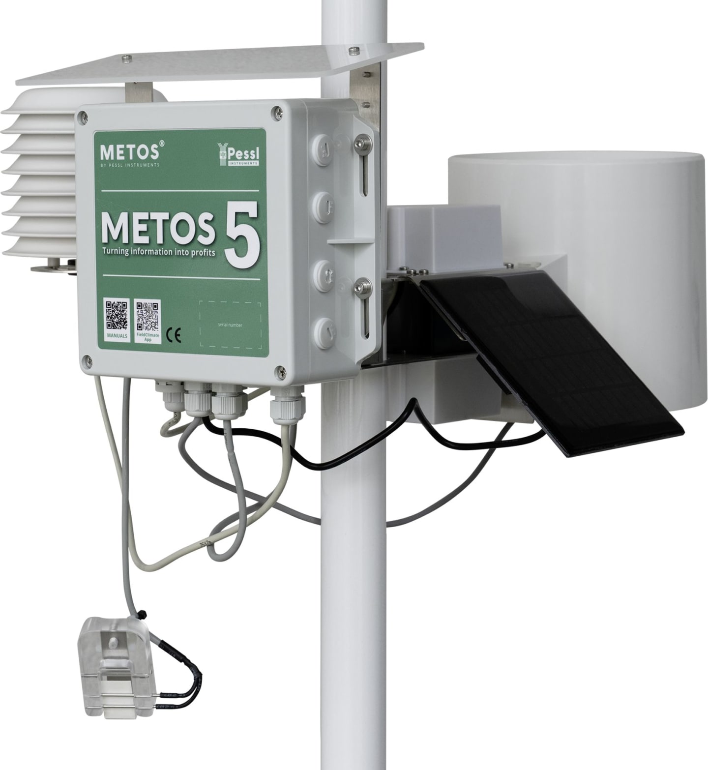 METOS® Wetterstation "200" mit 3 Sensoren/Stationsmast, zzgl. Servicevertrag, 700522 + 20221045-1