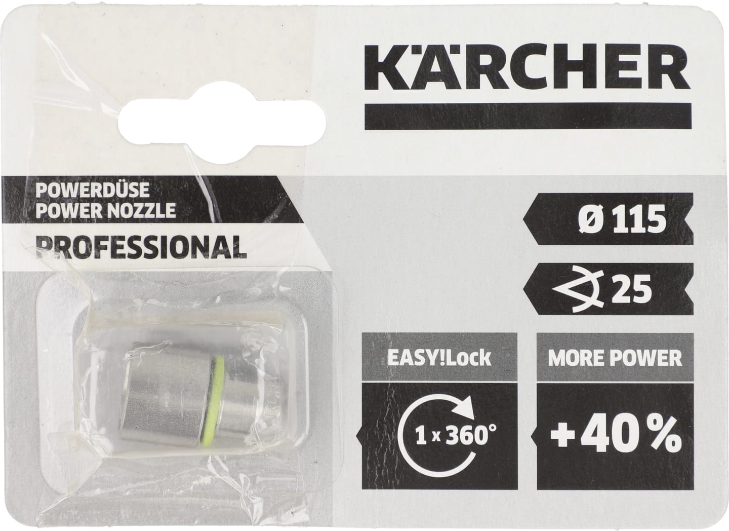 Kärcher® Powerdüse "TR" Düsengröße 0115, 25°, für hartnäckige Verschmutzungen (Flachstrahl ), 2.113-060.0
