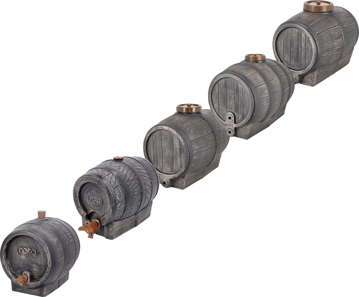 roto® Getränkefass "Barik" aus lebensmittelechtem PE in Holzoptik