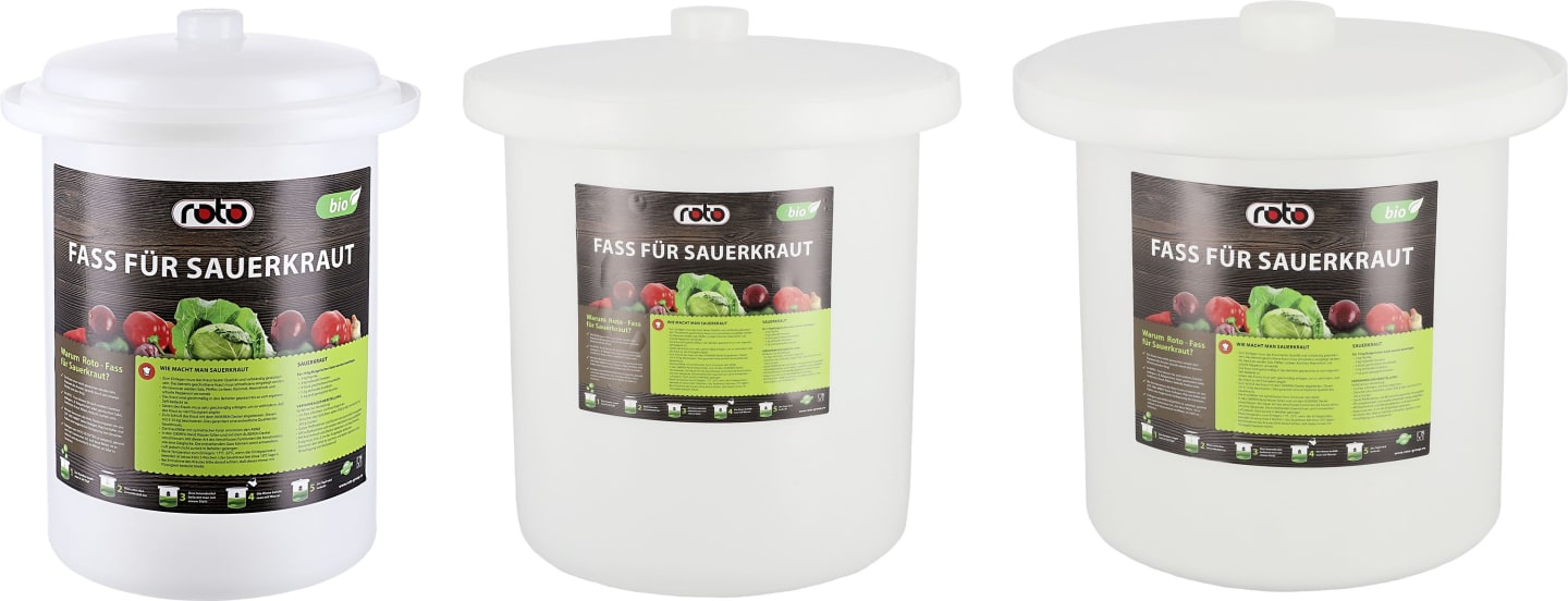 roto® Fass für das Fermentieren von Gemüse, aus lebensmittelechtem PE