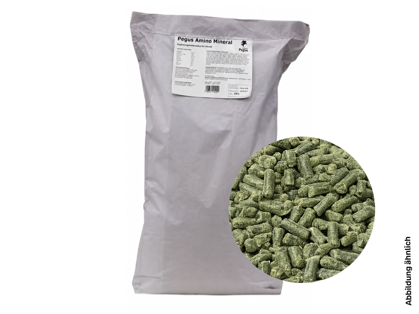 Pegus Amino Mineral 15 kg Sack Mineralfutter mit Aminosäuren und viel Magnesium für Pferde Pellet