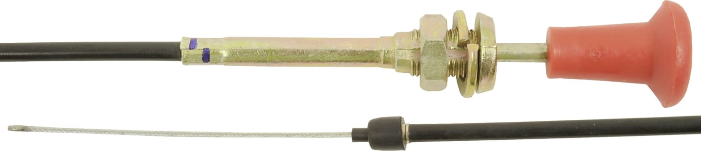 Bowdenzug 2.245 mm mit Zugknopf, für Absteller Traktor New Holland, JCB, John Deere, Massey Ferguson