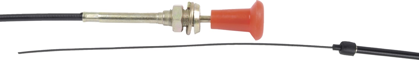 Bowdenzug 2.245 mm mit Zugknopf, für Absteller Traktor New Holland, John Deere, Motor Perkins