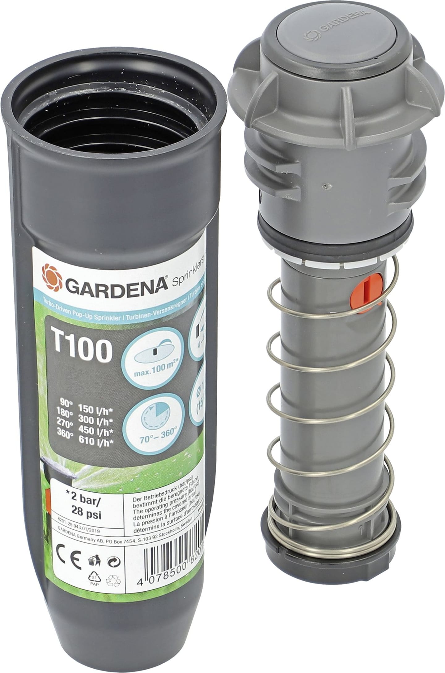 GARDENA Turbinen-Versenkregner "T 100", 08201-29