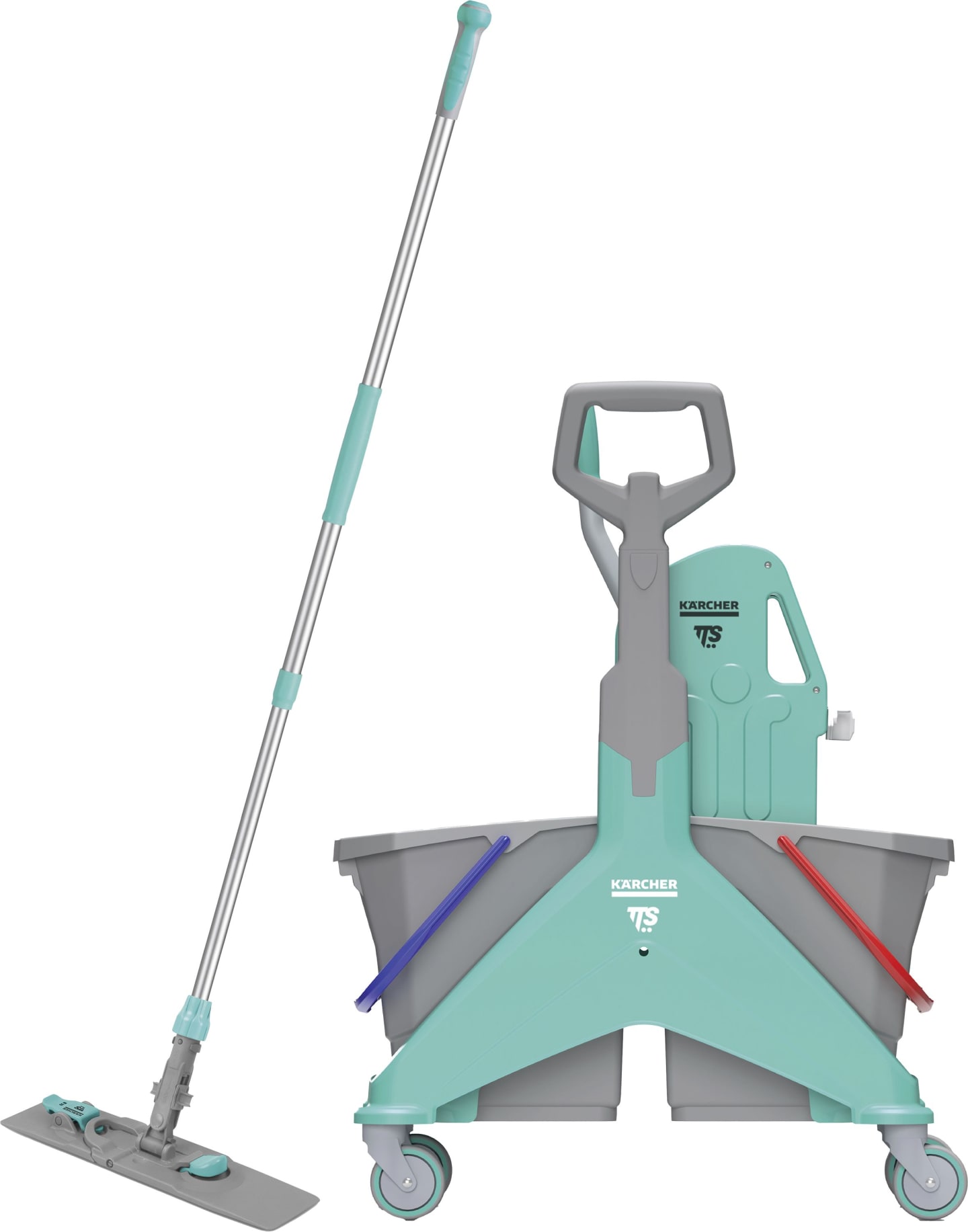 Kärcher® Reinigungsset mit Fahreimer, Wischmopp, Mikrofasermopp und -tücher, 9.702-291.0