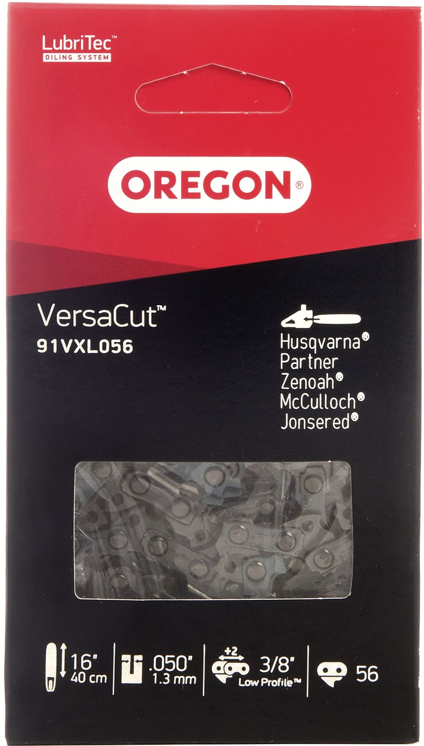 Oregon® Sägekette "VersaCut™ 91VXL" 3/8" Low Profile™ .050"/1,3 mm, 56 Treibglieder, Halbmeißel, abgelängt, 91VXL056E