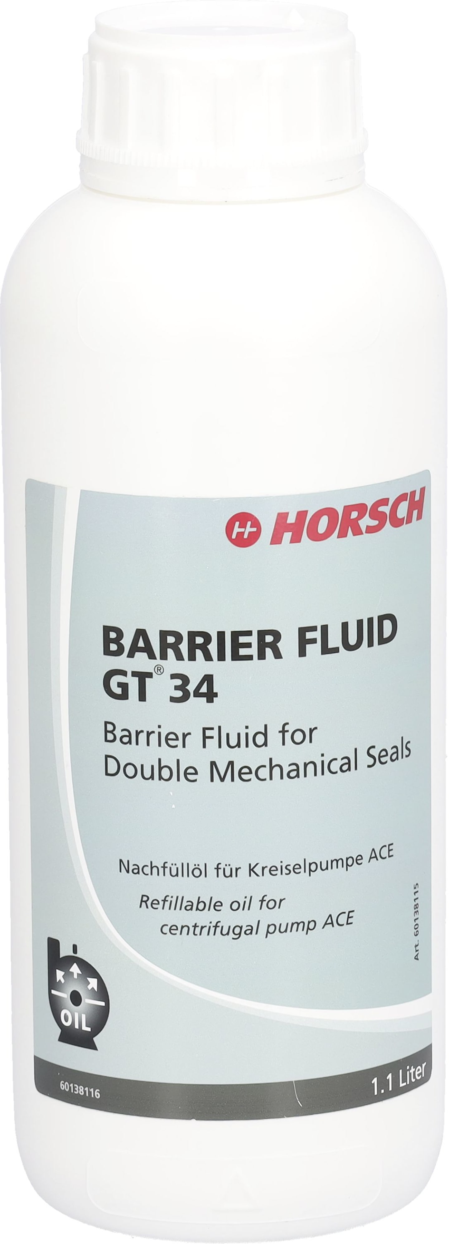 Horsch Pumpenöl "GT 34" 1,1 l, für Hydro-Kreiselpumpe ACE, 60138115