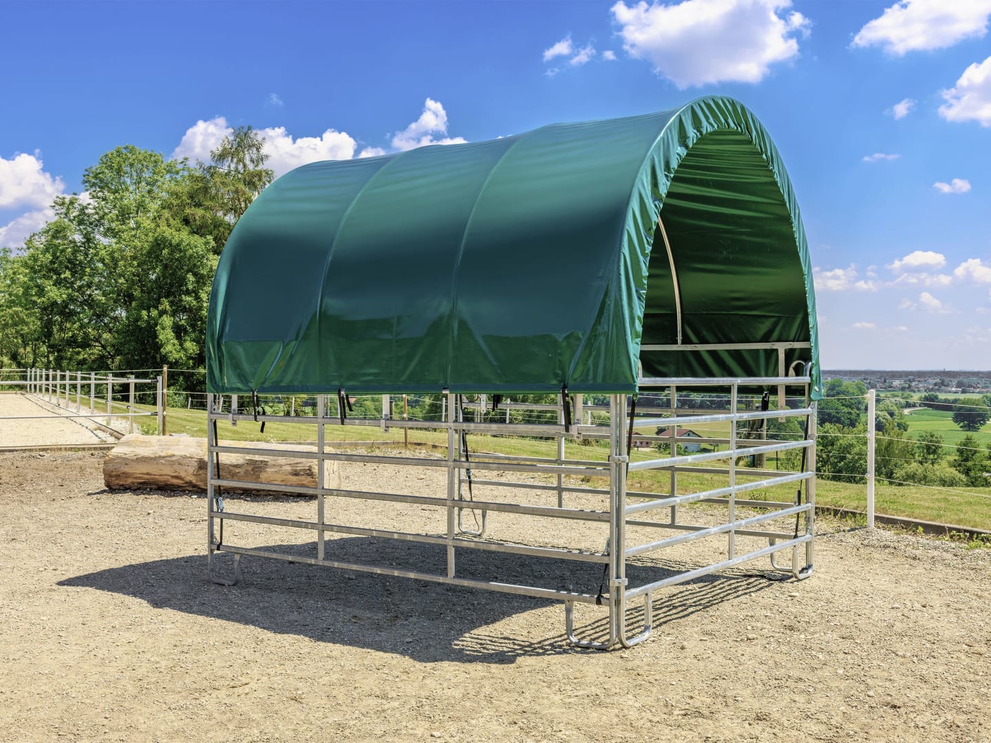 KERBL Weidezelt 360 x 300 cm für Tiere auf Weide und Paddock