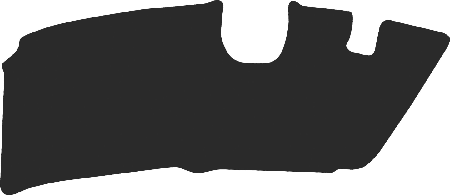 Fußmatte Velours schwarz, für Claas Mähdrescher Lexion 8.1, ab Bj. 23, ohne Aussparung Bremspedal