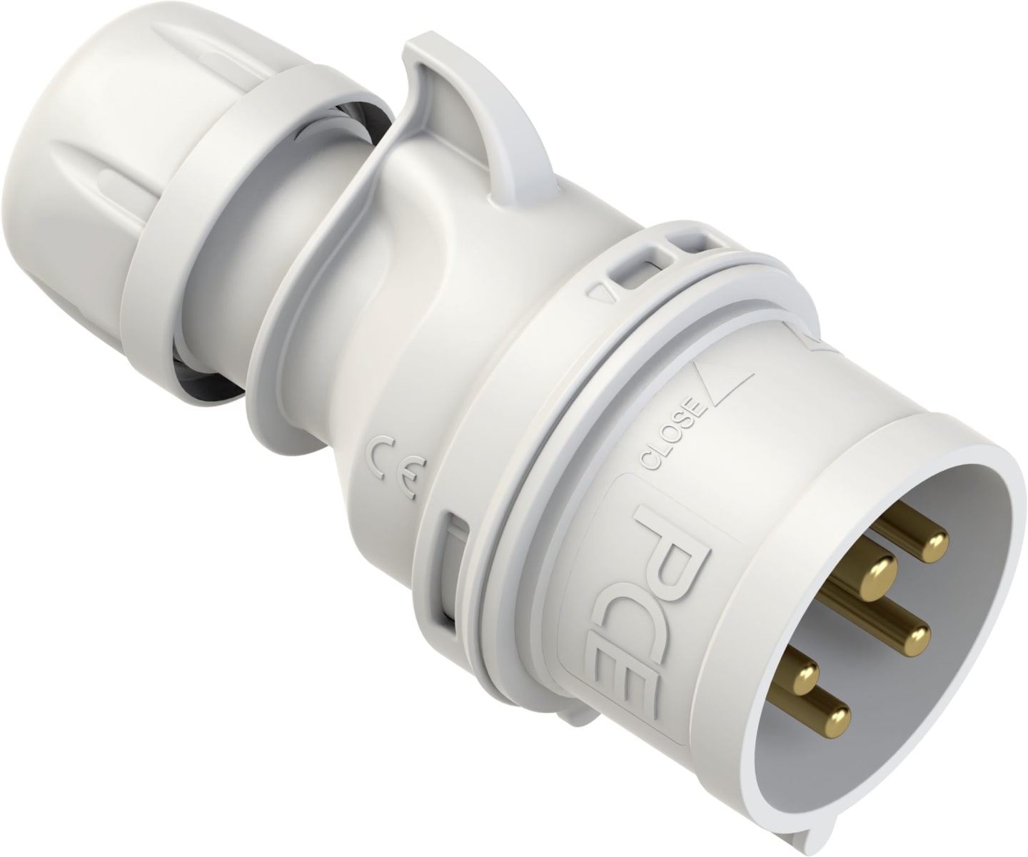 CEE-Stecker "Shark" 400 V/32 A, 5-polig, für Zapfwellengeneratoren/Stromerzeuger mit IT/TN-Umschaltung