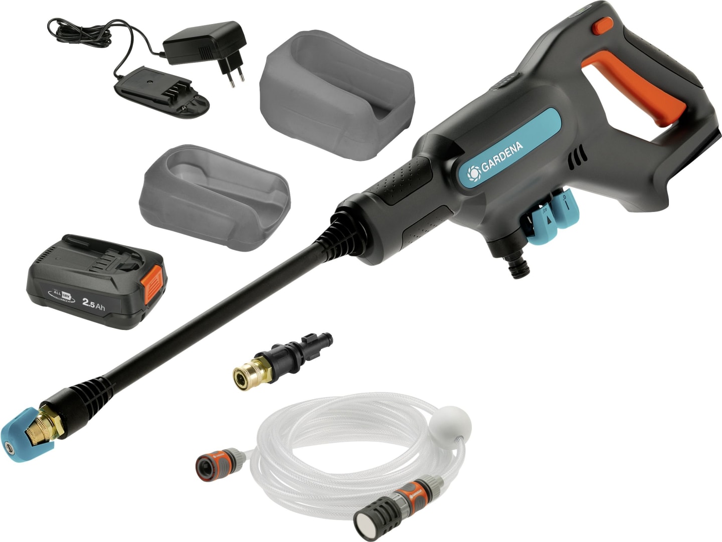 GARDENA Akku-Mitteldruckreiniger AquaClean 24/18V P4A Ready-To-Use Set Dampfstrahler 14800-20