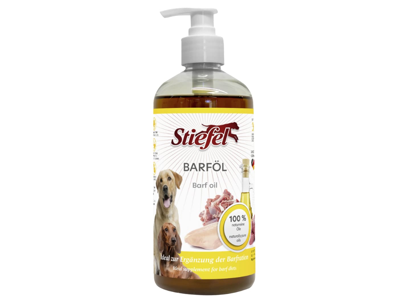 Stiefel Hund Barföl 500 ml Flasche Öl
