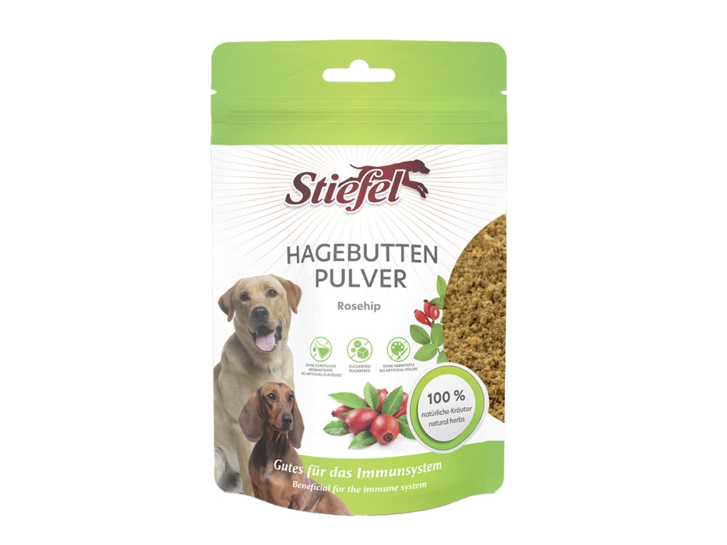 Stiefel Hund Hagebuttenpulver 100 g Beutel Pulver