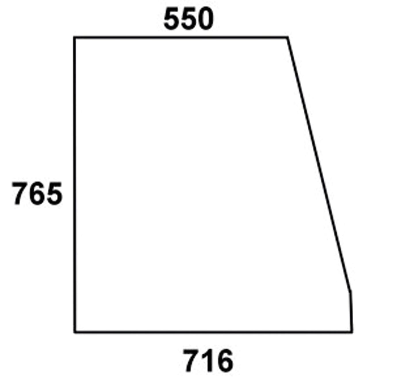 Türscheibe, klar, oben links, für Steyr 8140, 8150, 8160, 8170
