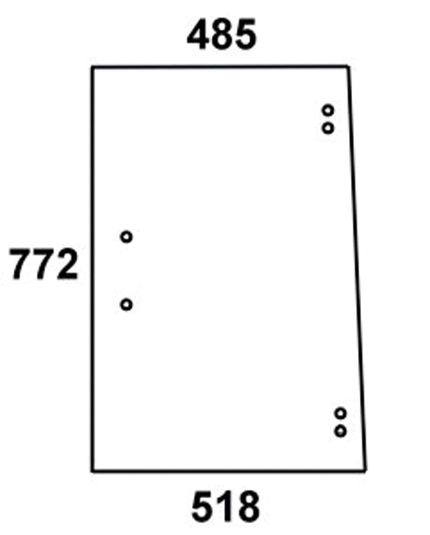 Seitenscheibe hinten links/rechts, grün, für Traktor Steyr 8100 - RS-2