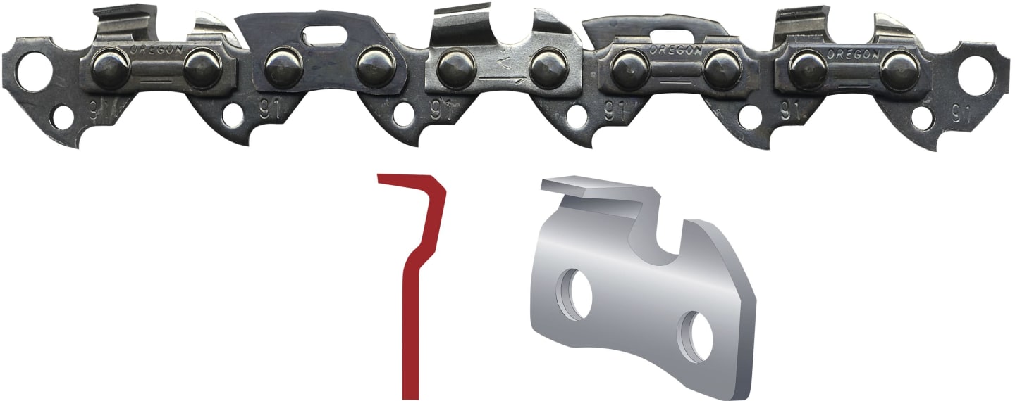Oregon® Sägekette "AdvanceCut™ 91PX" 3/8" P .050"/1,3 mm, 52 Treibglieder, Halbmeißel, abgelängt, 91PX-52E