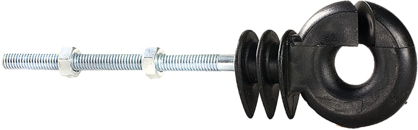 Patura Ringisolator mit Holzgewinde, langer Schaft, 200 mm, für Kunststofflitzen, Inhalt 10 St., 101610