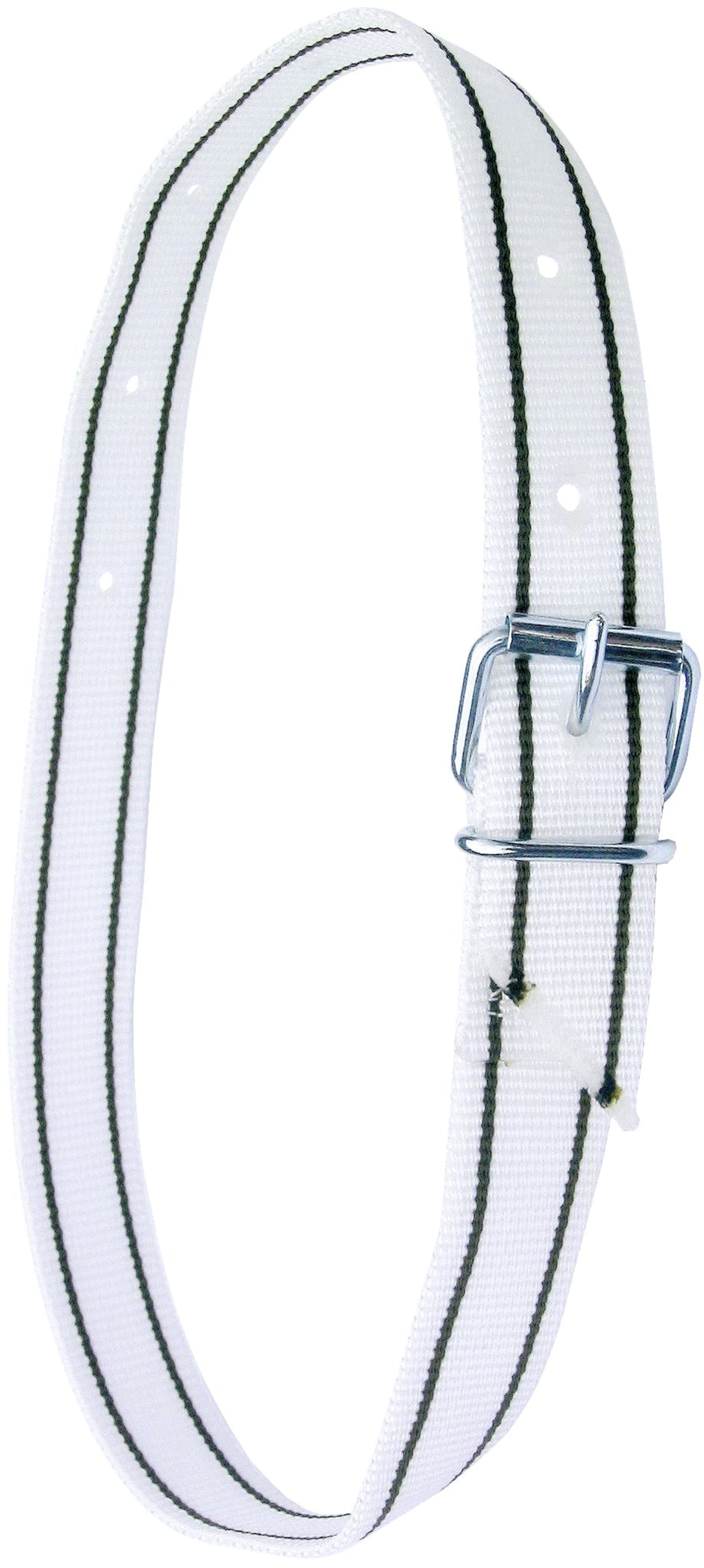 KERBL Halsmarkierungsband 135 x 4 cm Rollschnalle, Metall, weiß; schwarz, 20878