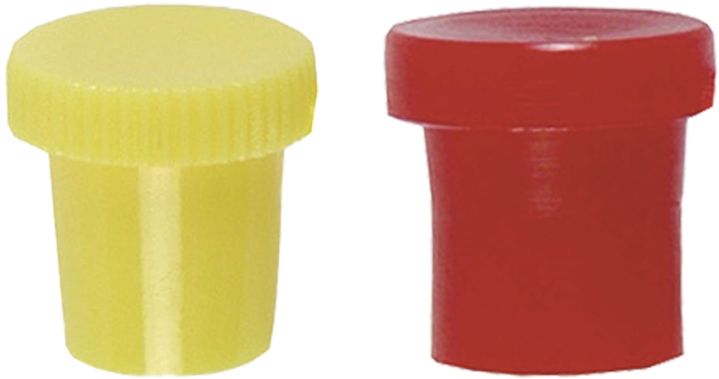 SAMOA® Schutzkappe für Schmiernippel, ohne Lasche, gelb; rot