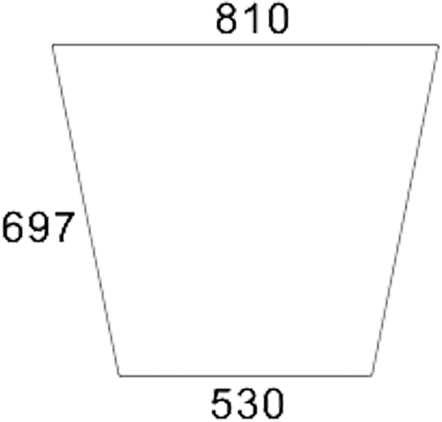 Frontscheibe klar, mittig, Breite 810 mm; 530 mm, für Traktor Fendt Farmer 100 – Peko
