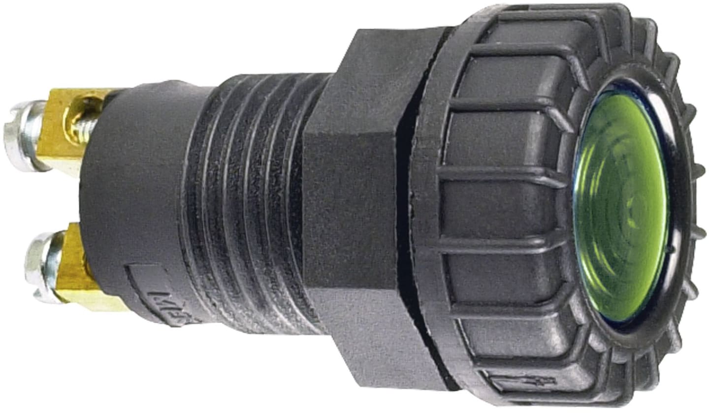 Herth + Buss Kontrollleuchte schwarz; grün, Schraubanschluss, 12 – 24 V, 85 780 322