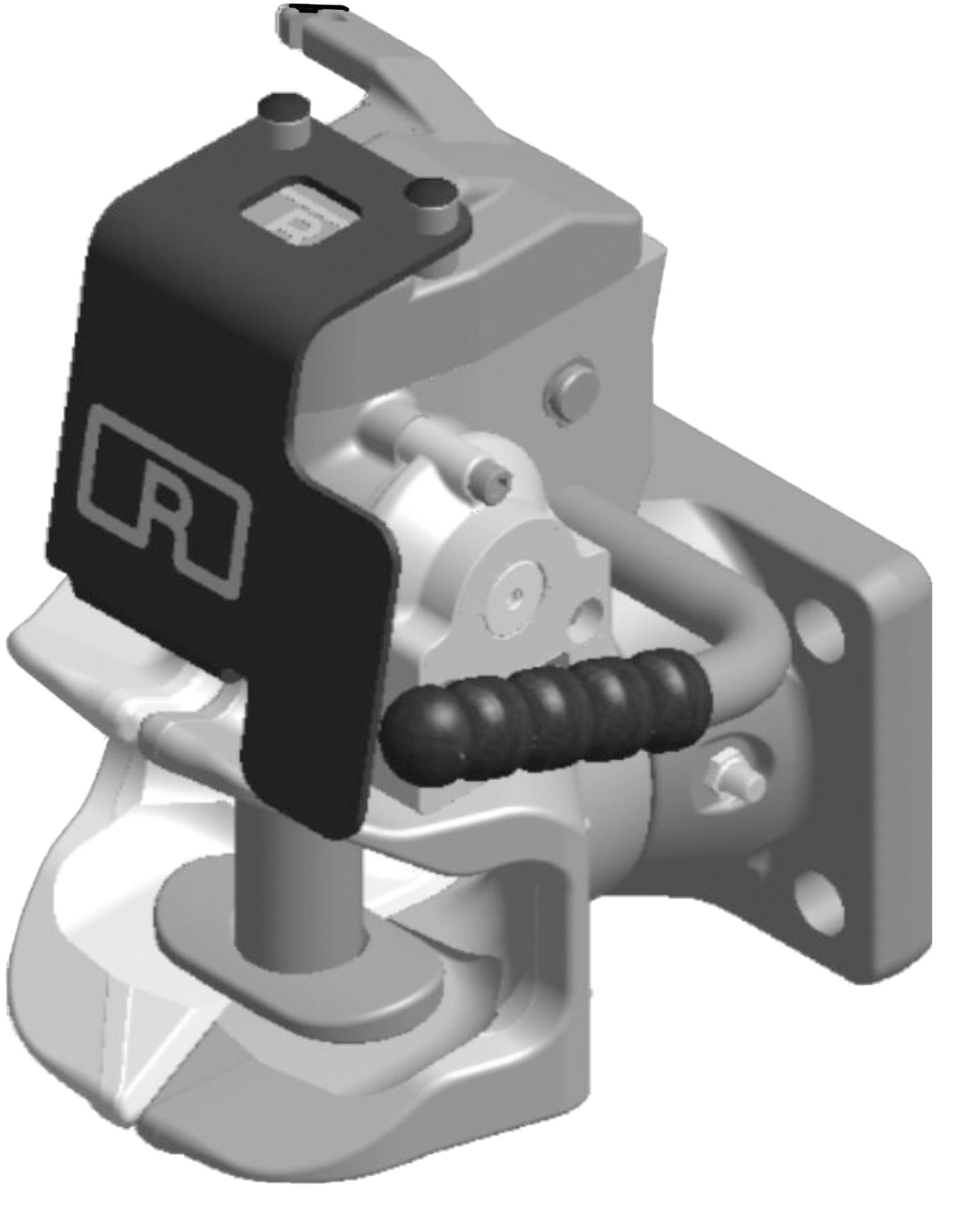 Rockinger Zugmaul "RO865B" automatisch mit Sicherheitssensor und Flansch, Ø Bolzen 38 mm