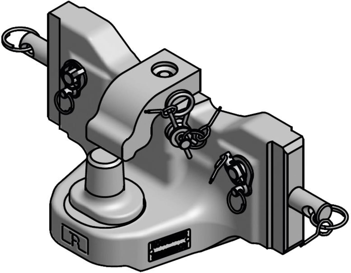 Rockinger Pitoneinsatz "RO820A", manuell mit Fahrstuhllager, für Traktor mit Anhängebock
