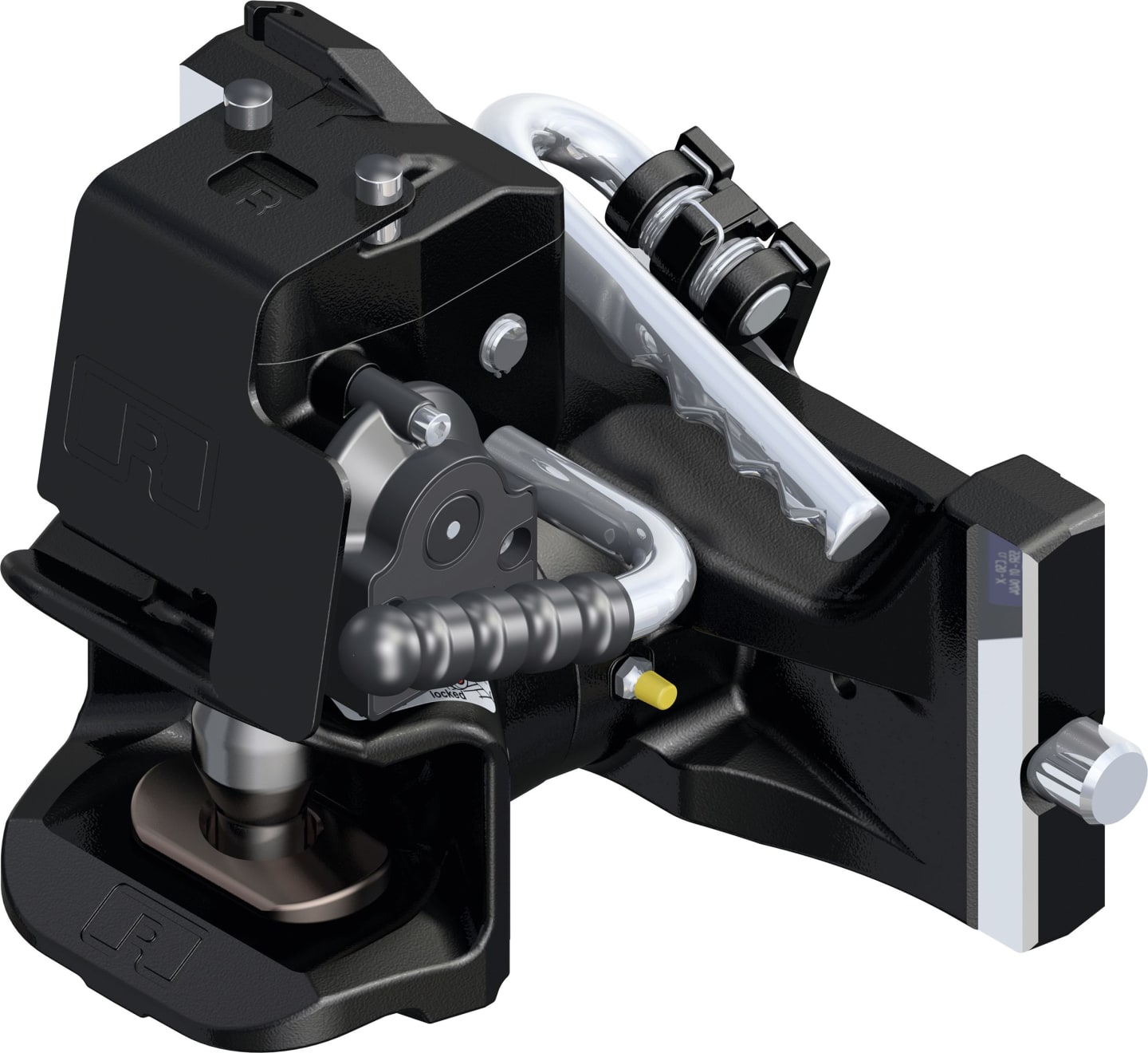 Rockinger Zugmaul "RO855D" automatisch ohne Sicherheitssensor, mit Adapterplatte, 330/25/32 mm, Ø Bolzen 30,6 mm, schwarz, RO855D30305