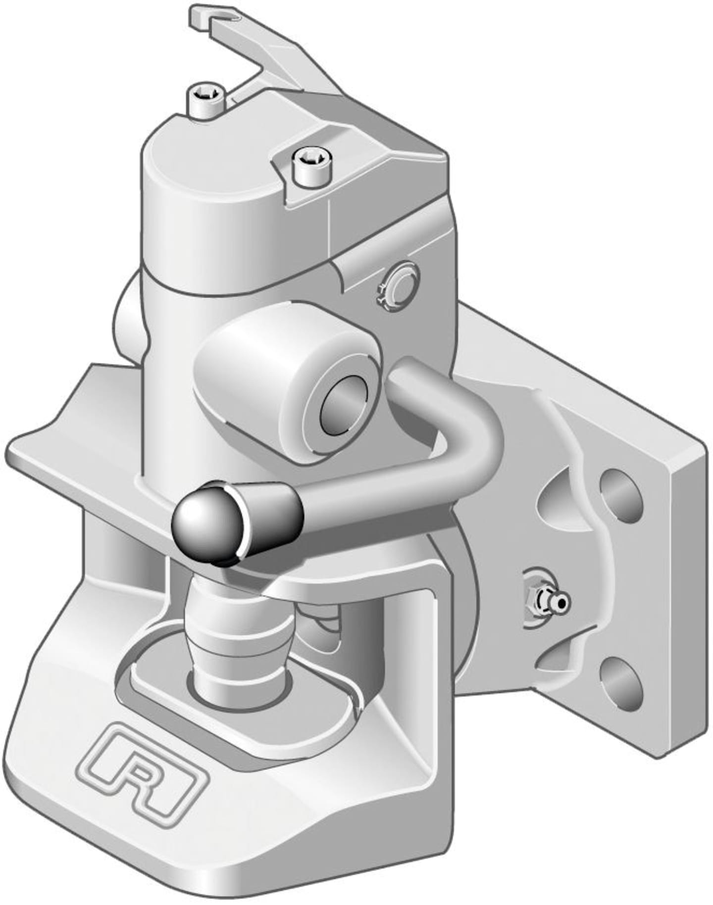 Rockinger Zugmaul "RO873B" automatisch mit tieferem Maulgrund und Flansch, Ø Bolzen 36 mm