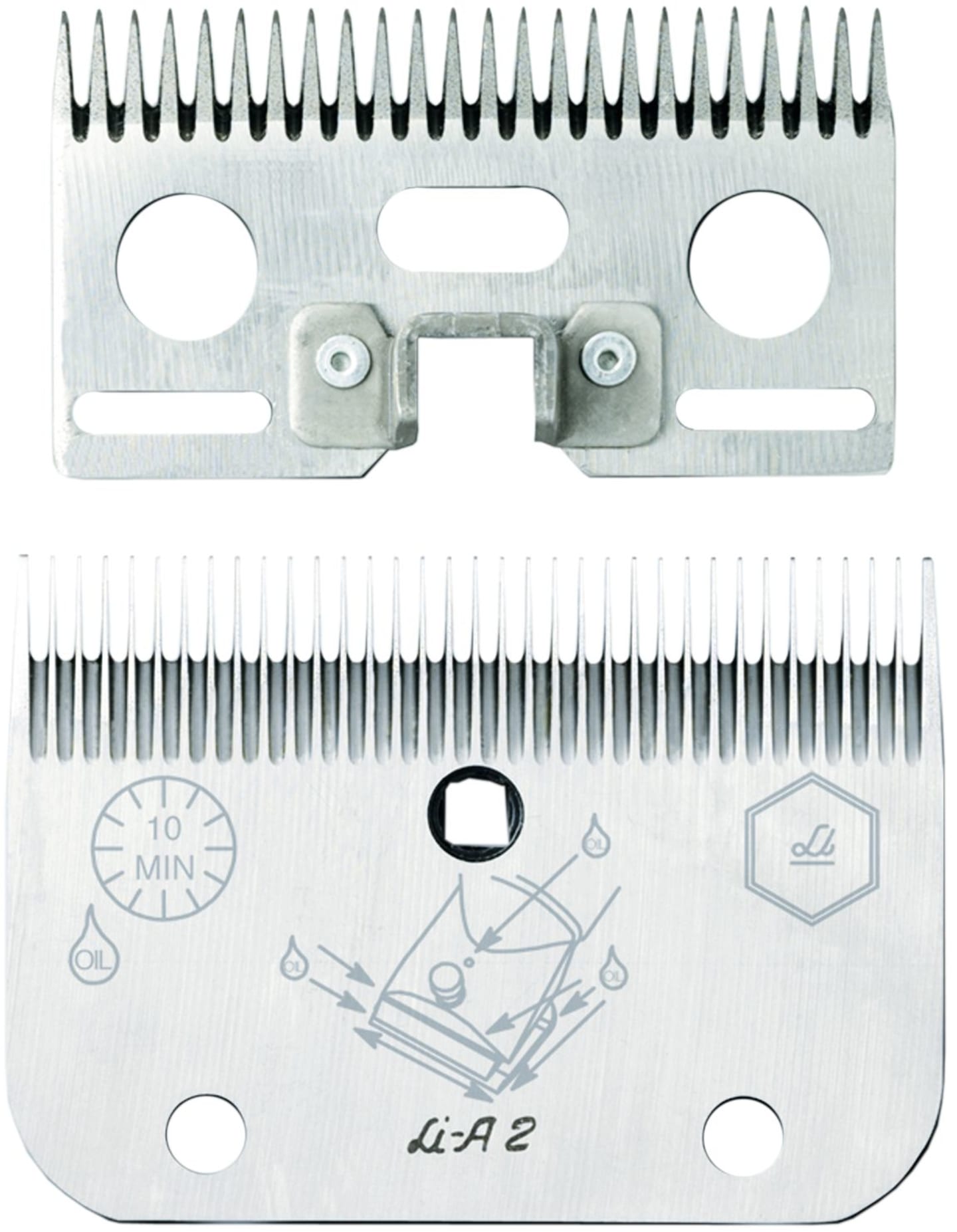 Lister Schermessersatz "LI A 2" Ober-/Untermesser mit 24/35 Zähnen, Scherkopf I, II, für Rinder, 15-0203000