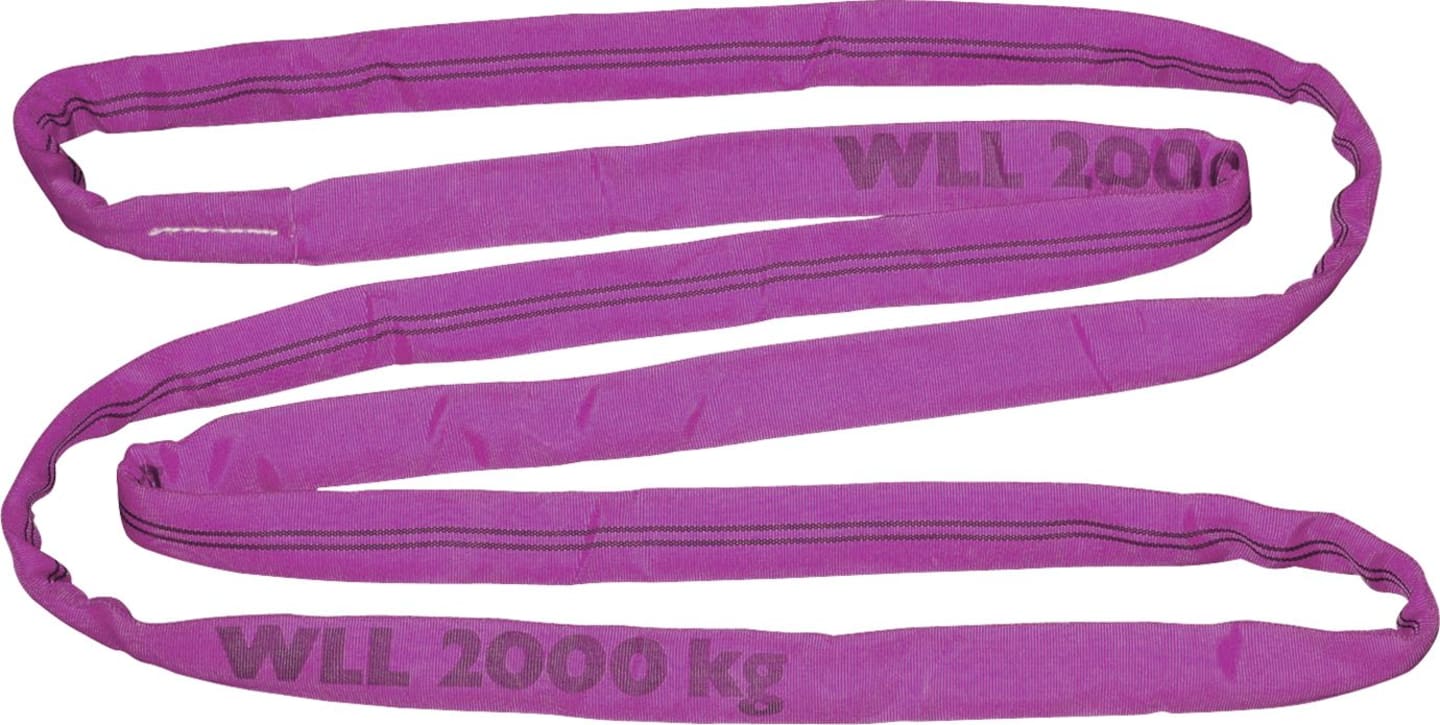 KERBL Rundschlinge Länge 1,0 m, Zugkraft direkt 1,0 t, lila, doppelt ummantelt, 37712