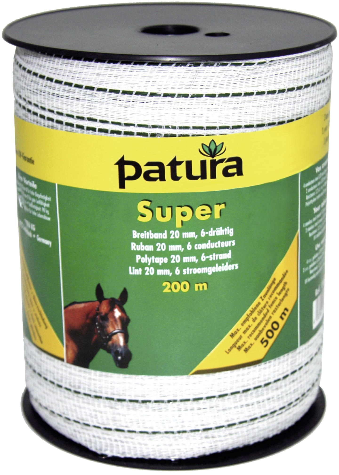 Patura Breitband "Super" weiß; grün 20 mm/200 m, 186300