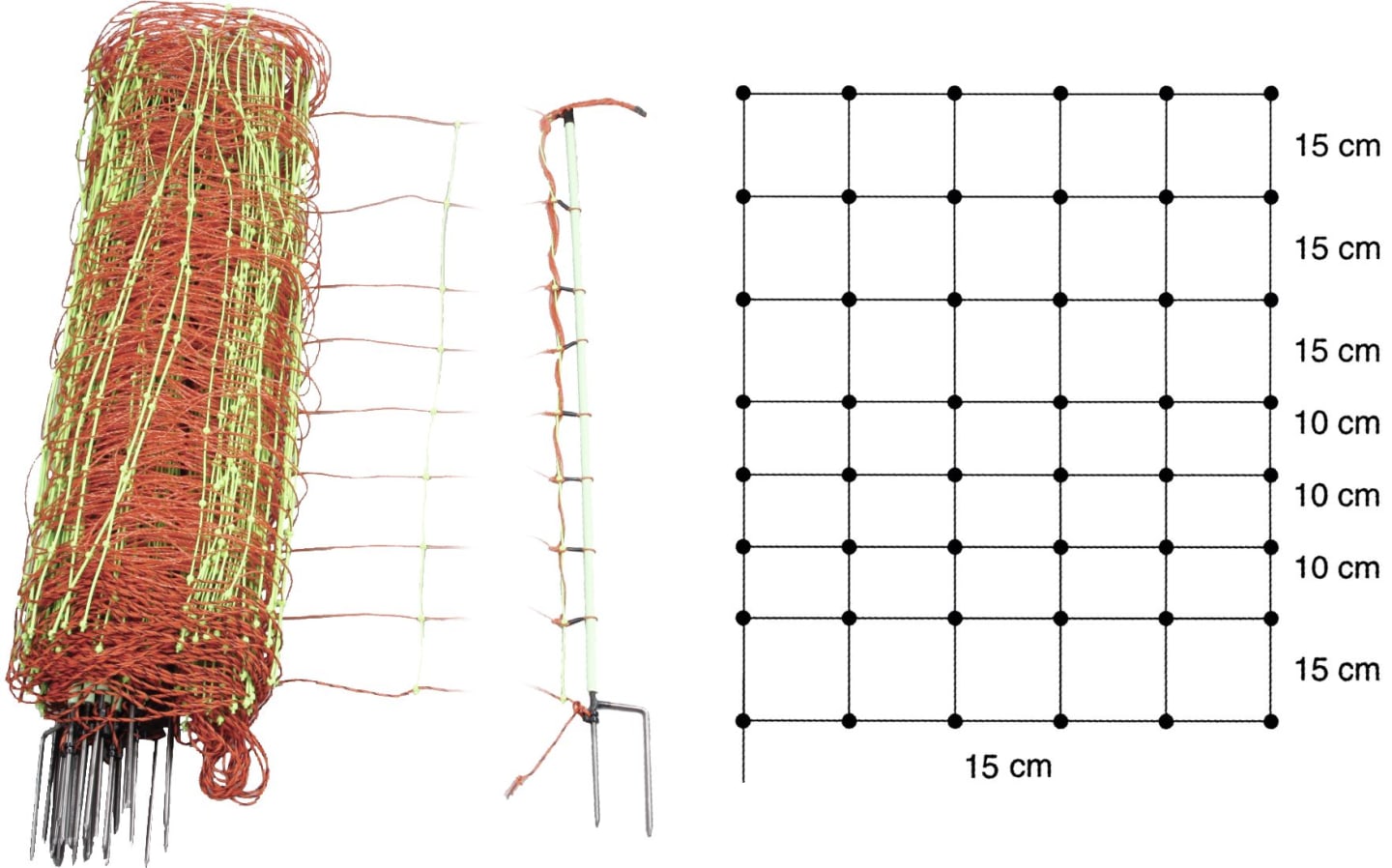 Patura Schafzaun "Kombi" 90 cm/50 m, mit Doppelspitze, stromführend, 109220