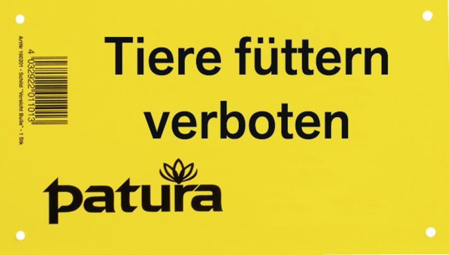 Patura Warnschild "Tiere füttern verboten", Kunststoff, 160101