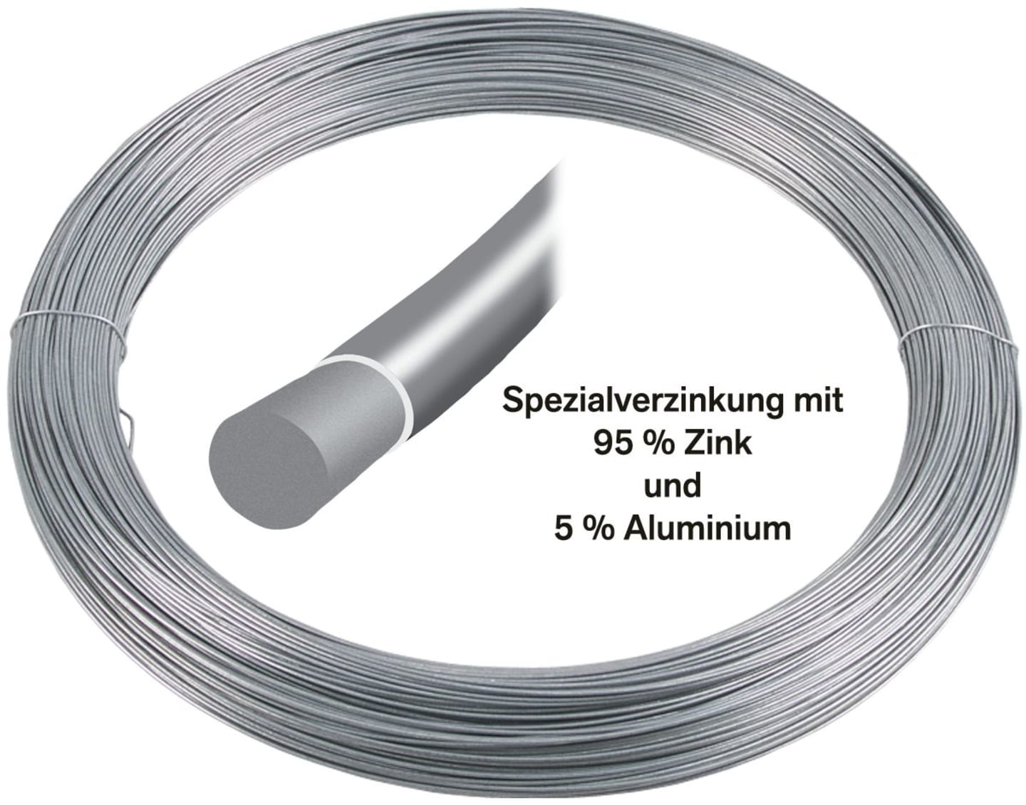 Patura Weidezaundraht "Tornado" 2,5 mm, 625 m Zink-Alu-Legierung, verzinkt, 190000