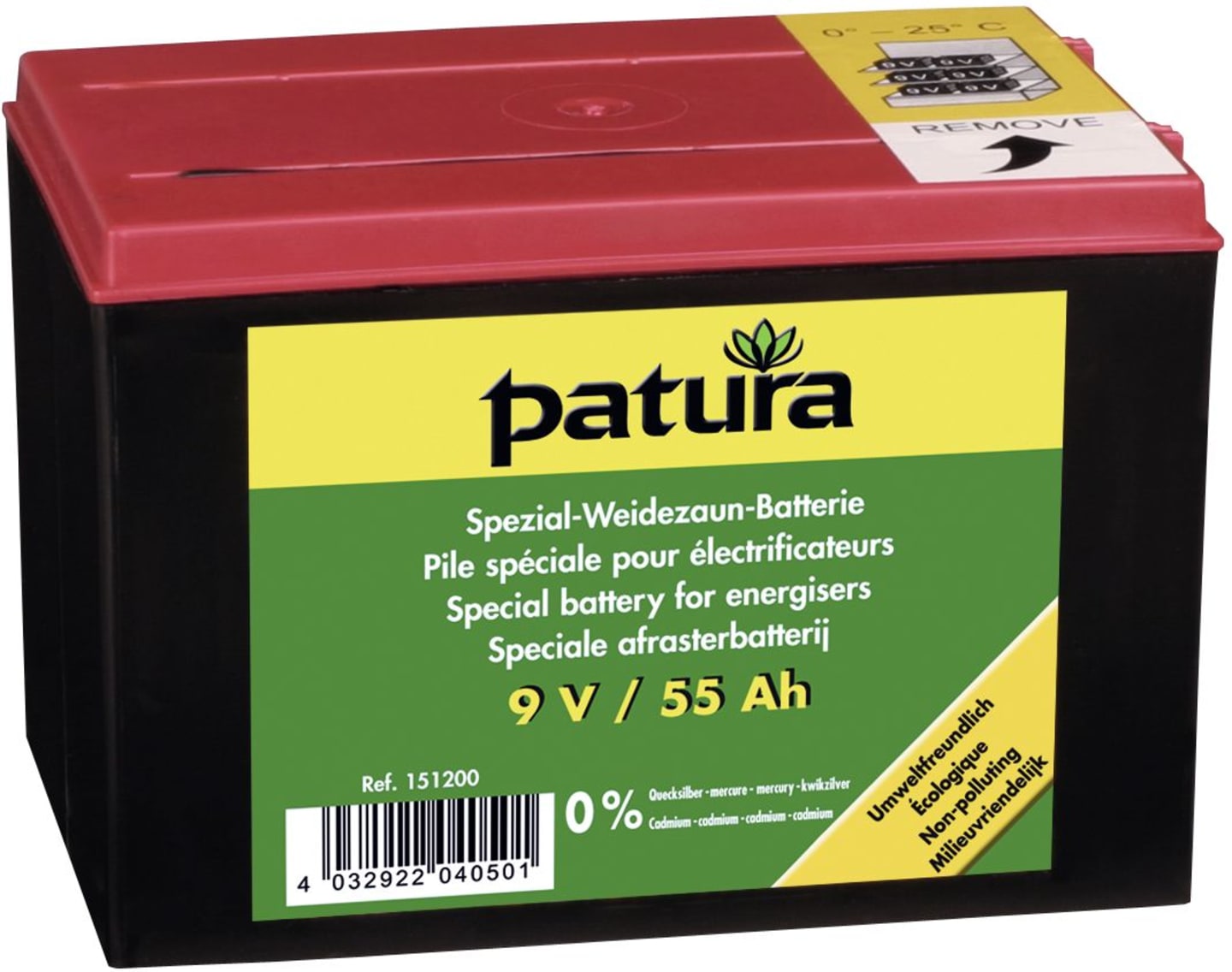 Patura Weidezaunbatterie "Spezial" 9 V Zink/Kohle, für Weidezaungeräte