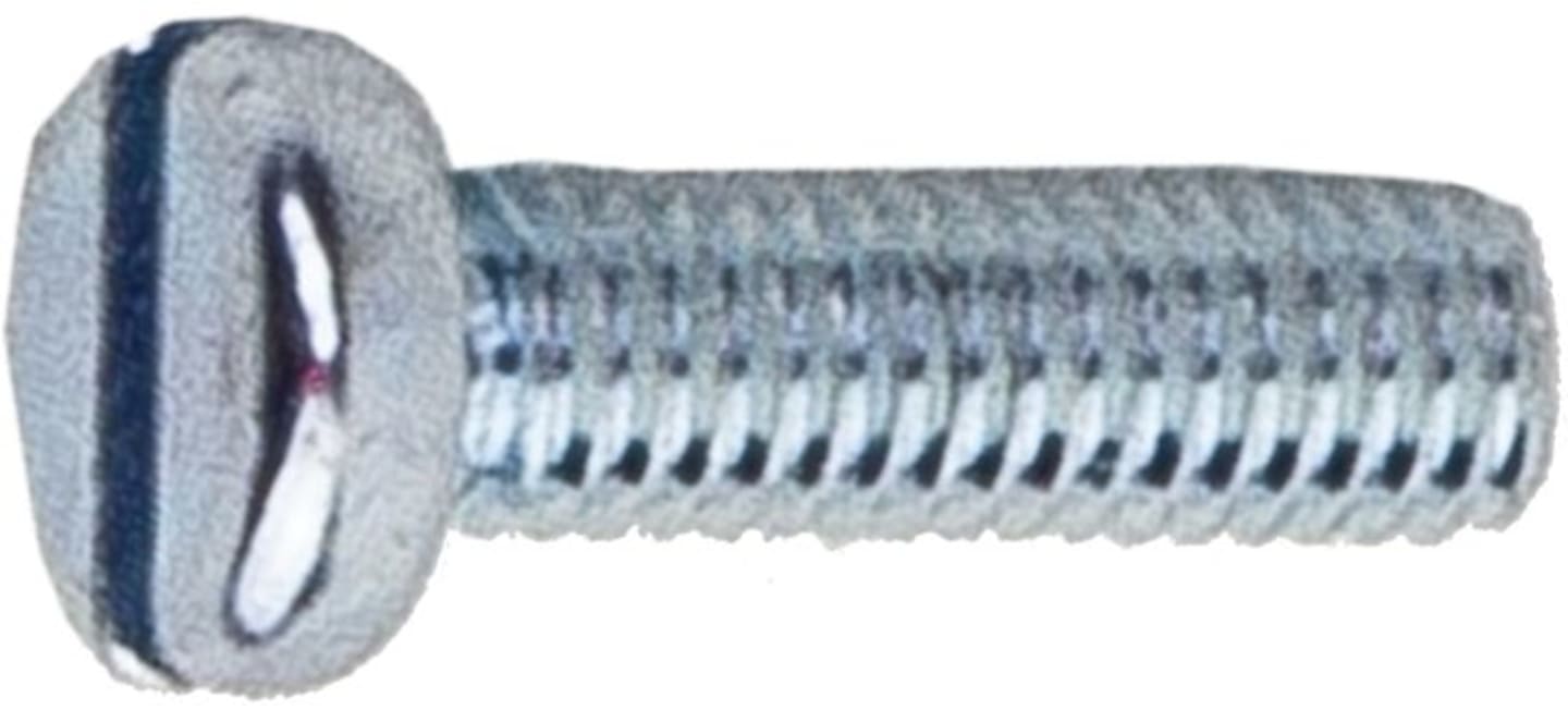 Zylinderschraube DIN 84, 4.8, Stahl, verzinkt; blau passiviert (A2K), mit Längsschlitz