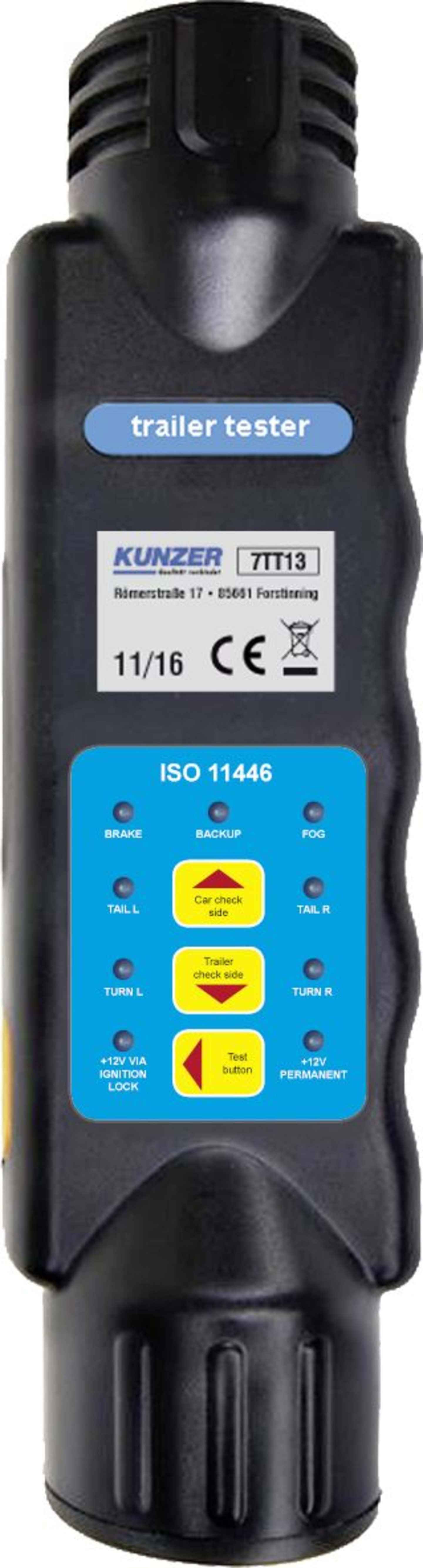 KUNZER Prüfgerät "Trailer Tester" 12 V, für 13-polige Stecker und Steckdosen, 7TT13