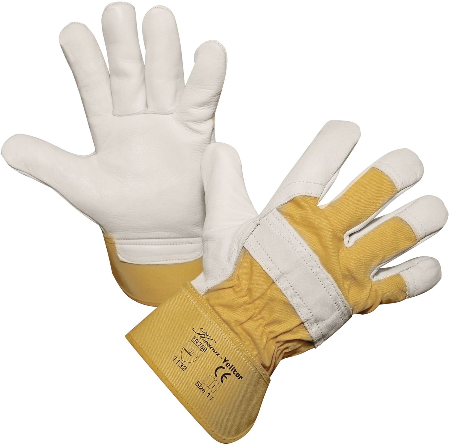 Keron Handschuhe "Yelltor" Rindsvollleder/Bauwolle