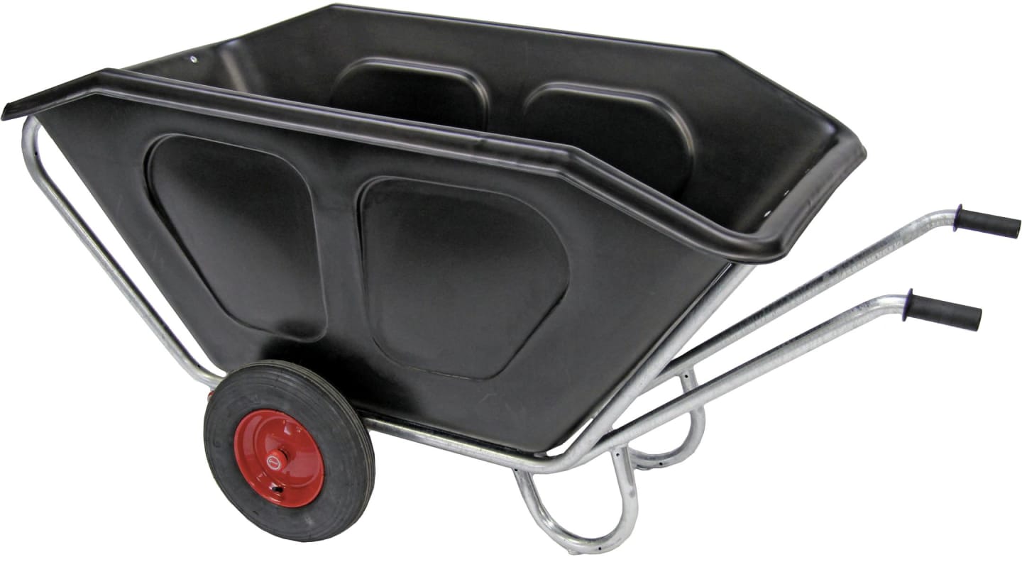 Growi® Schubkarre "Compactkarre" Mulde 500 l, PE (Polyethylen) kippbar, 15740