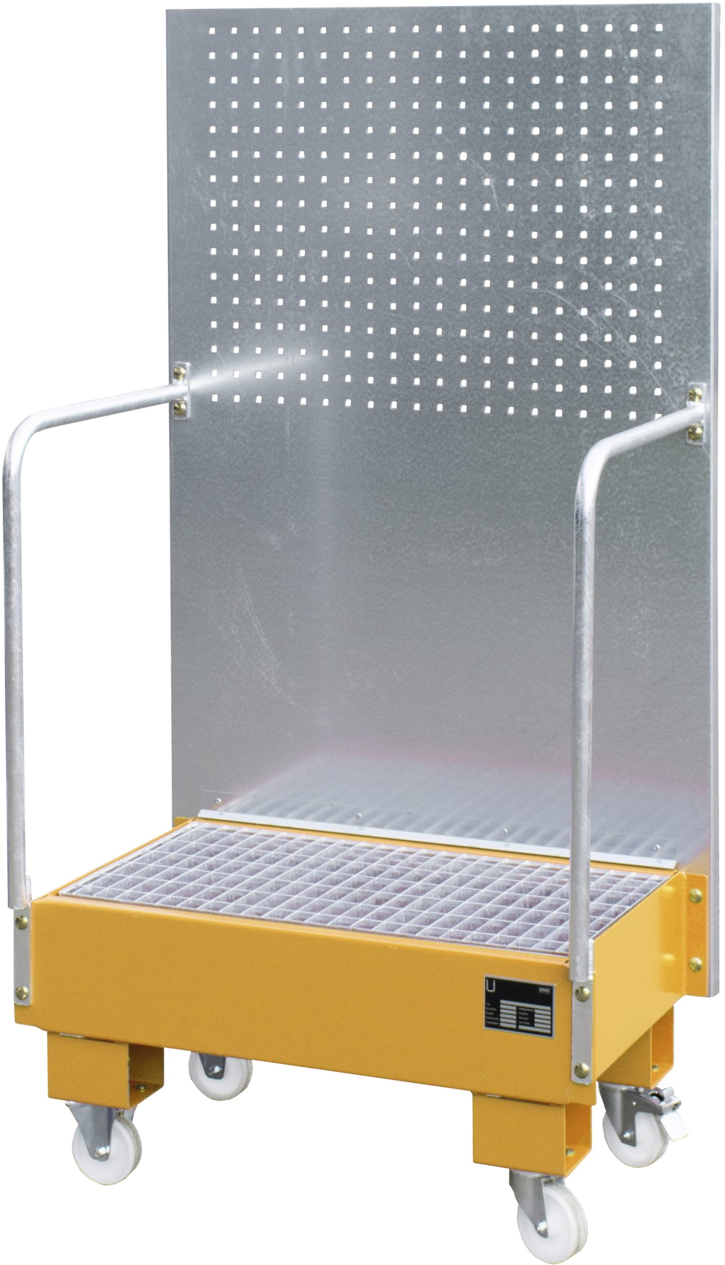 BAUER® SÜDLOHN Auffangwanne "LPW-60-2", für 2 x 60 l Fässer, lackiert, fahrbar, mit Gitterrost