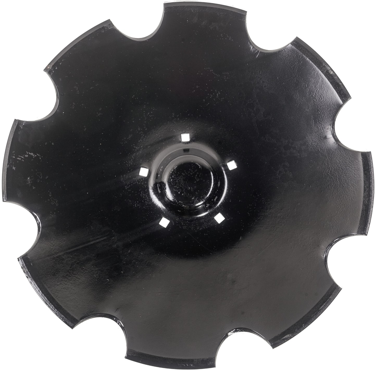 Eggenscheibe 620 x 6 mm, LK 160 mm, gewölbt, gezahnt, Bohrungen 4-kant für Lemken Kurzscheibenegge Rubin