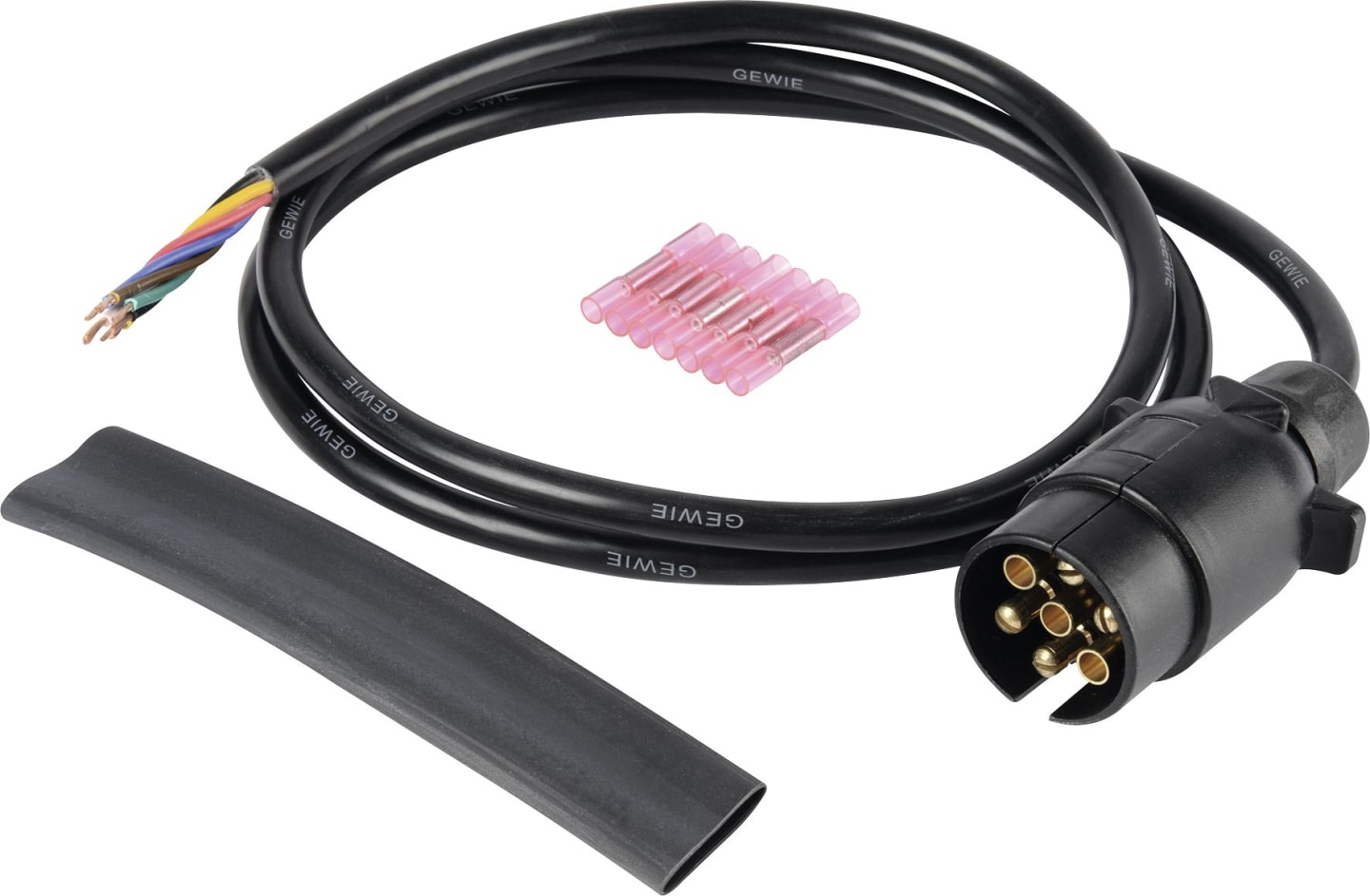 Herth + Buss Reparatursatz Stecker 7-polig, ISO 1724 N-Typ, 6 – 12 V, 1,50 m, 51 305 532