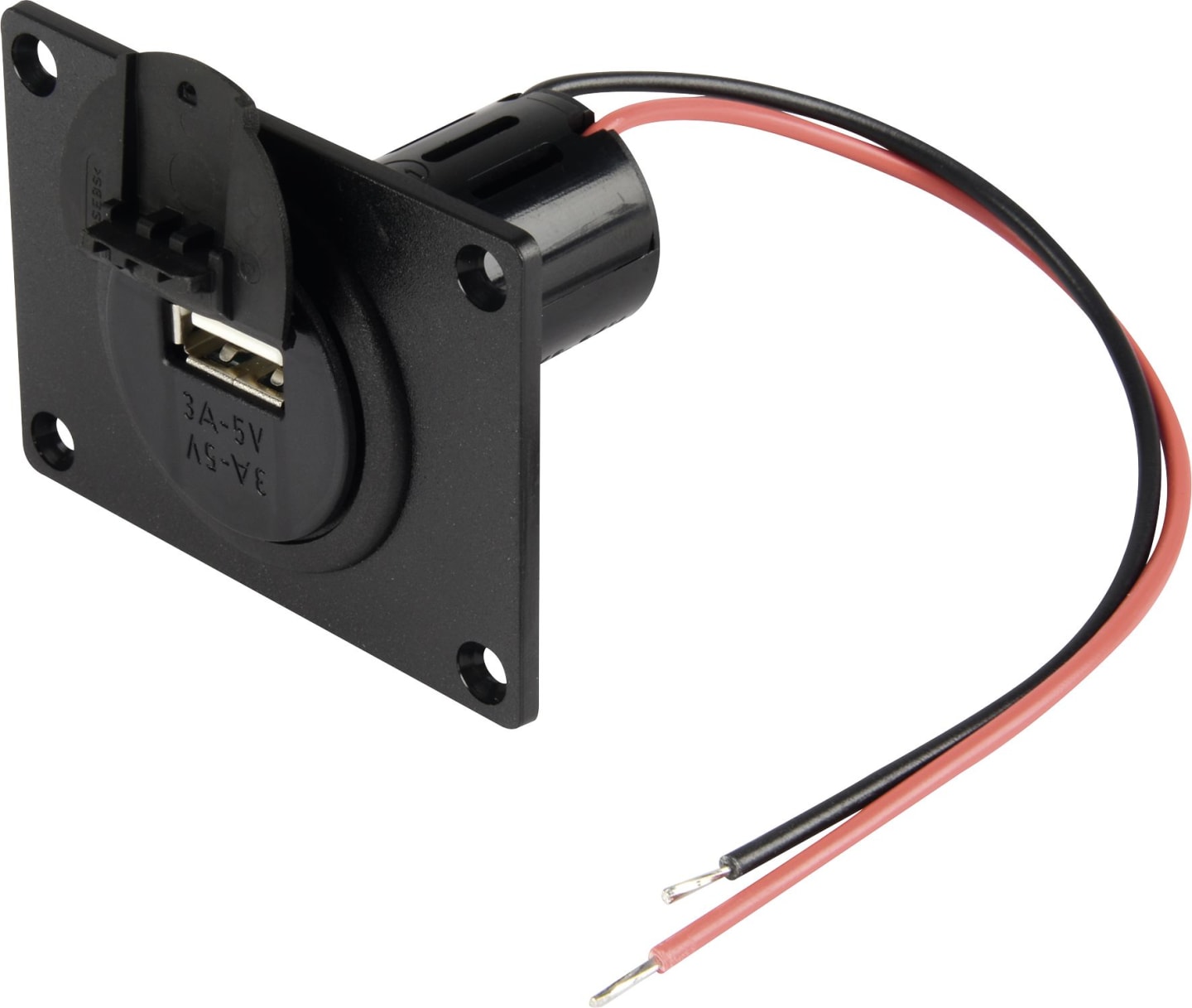 Herth + Buss USB-Steckdose Ø 27,8 mm mit USB-Ladebuchse 5V/3A, Einbau, mit Überspannungsschutz, 51 306 862