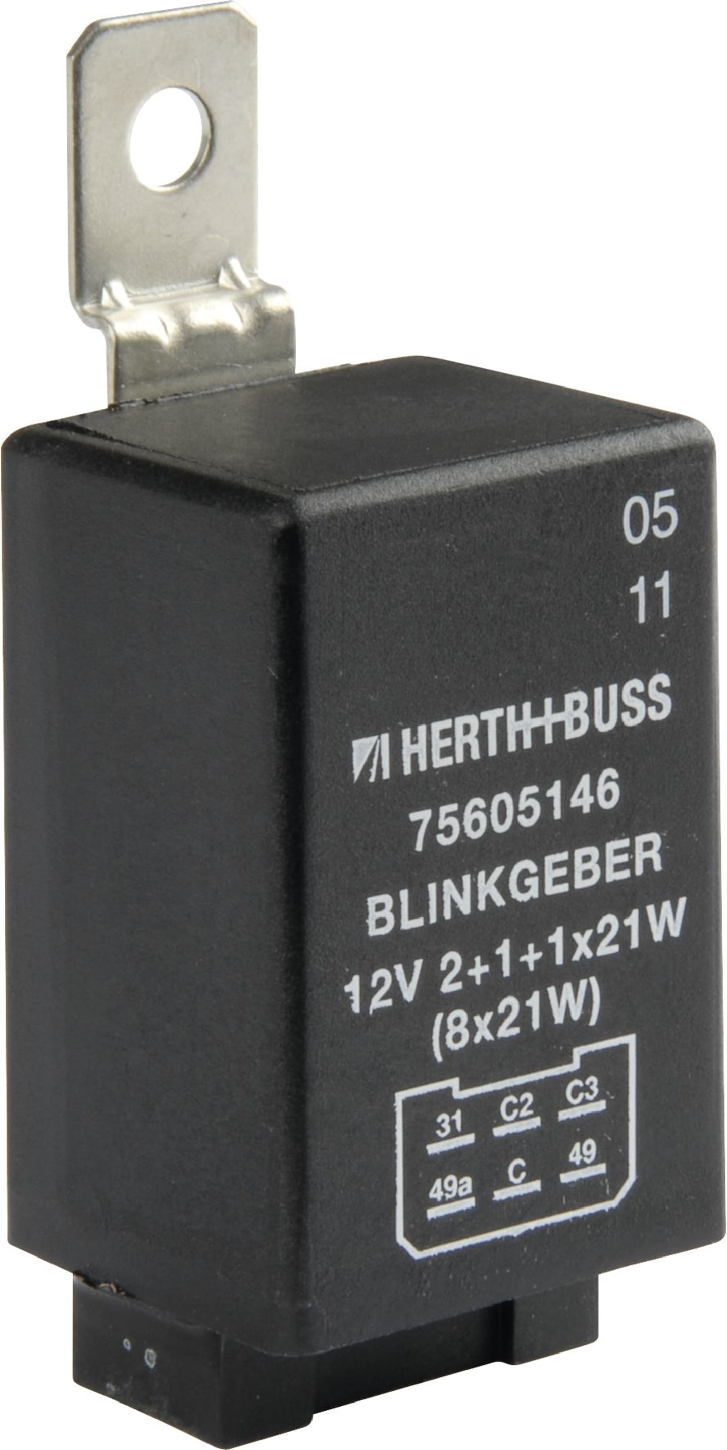 Herth + Buss Blinkgeber 12 V, Anschluss 6 x 3,5 mm, 30 x 79 x 35 mm, 75 605 146