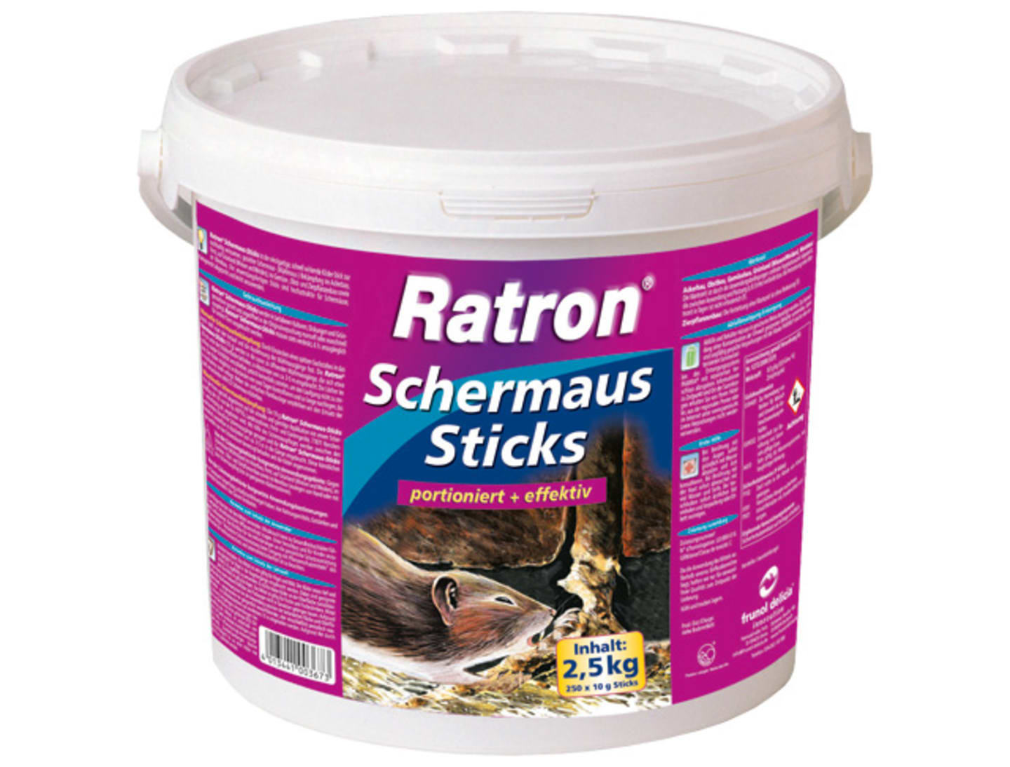 frunol delica® Ratron Schermaus-Sticks 2,5 kg Eimer