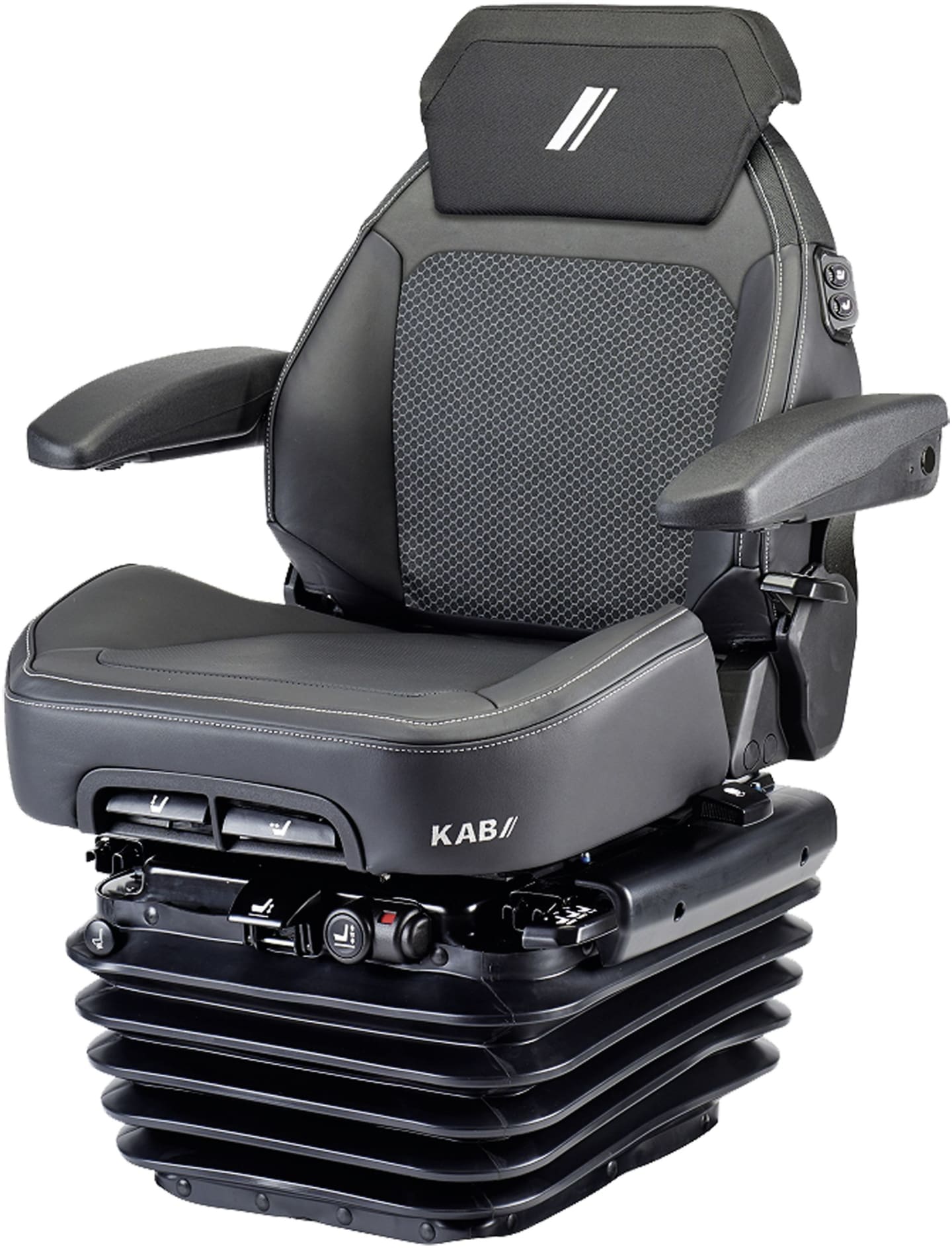KAB Traktorsitz "Sciox Premium", 3-stufiges Klimasystem, PVC-Kunstleder schwarz