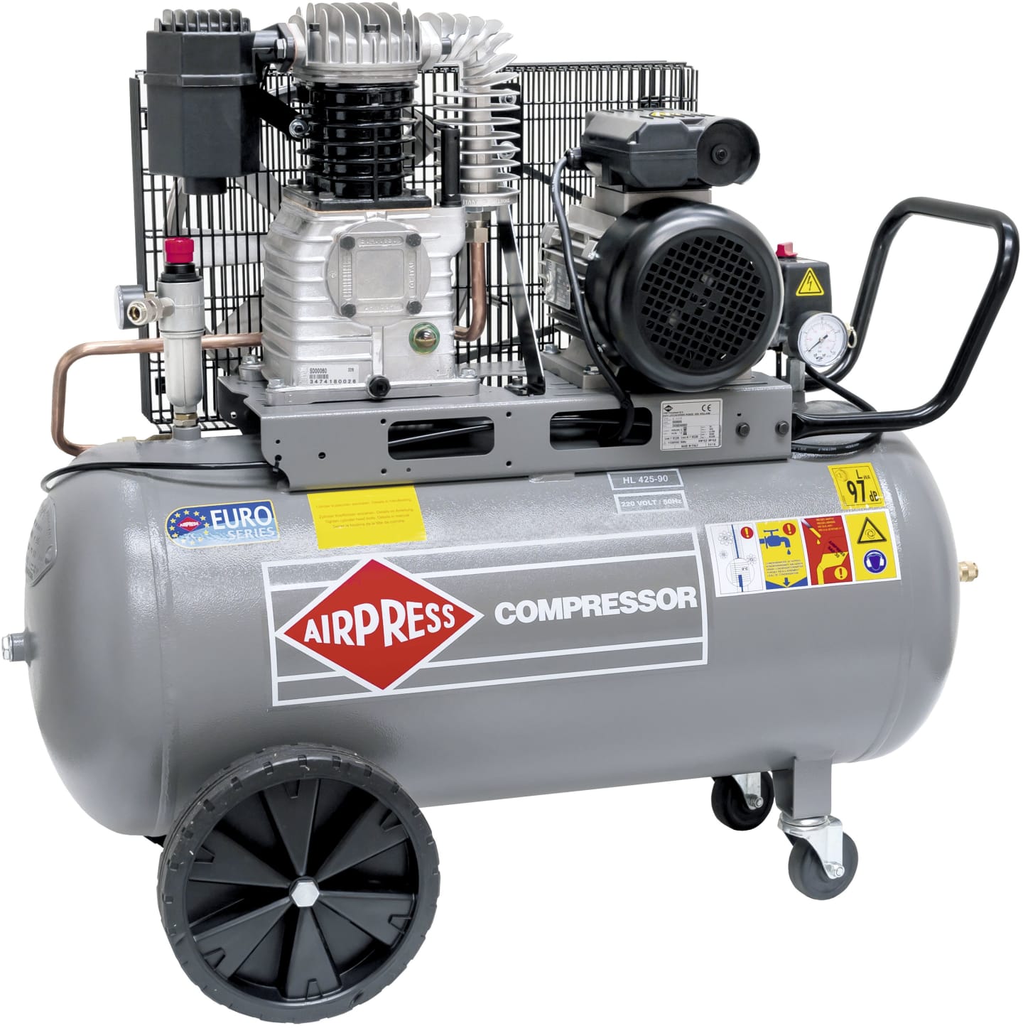 Airpress Kompressor "HL 425-90 Pro" 90 l-Behälter, Abgabeleistung 317 l/min, 10 bar, 360666