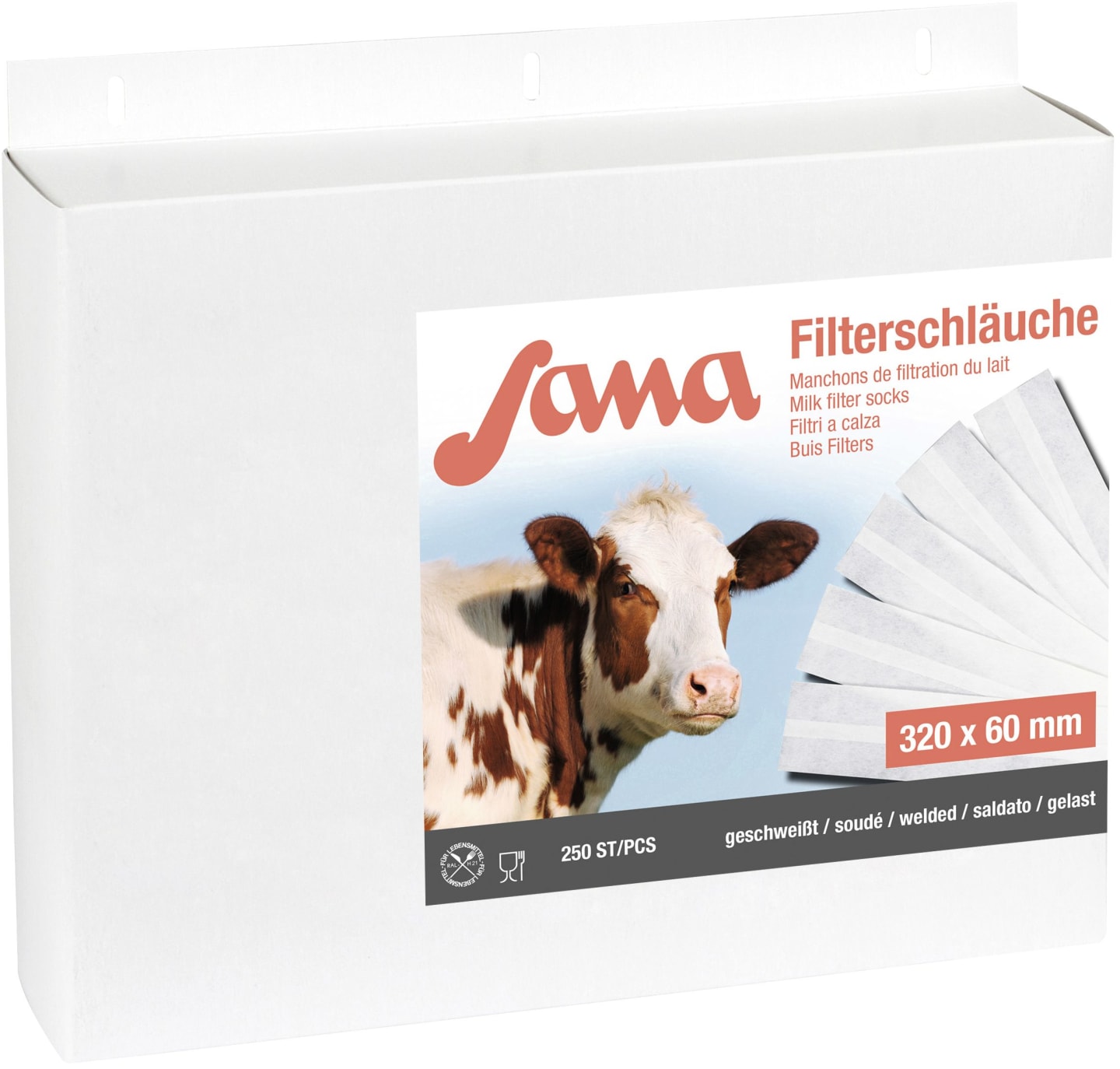 Sana Milchfilterschlauch 320 x 57 mm; 60 mm, geschweißt, 46671