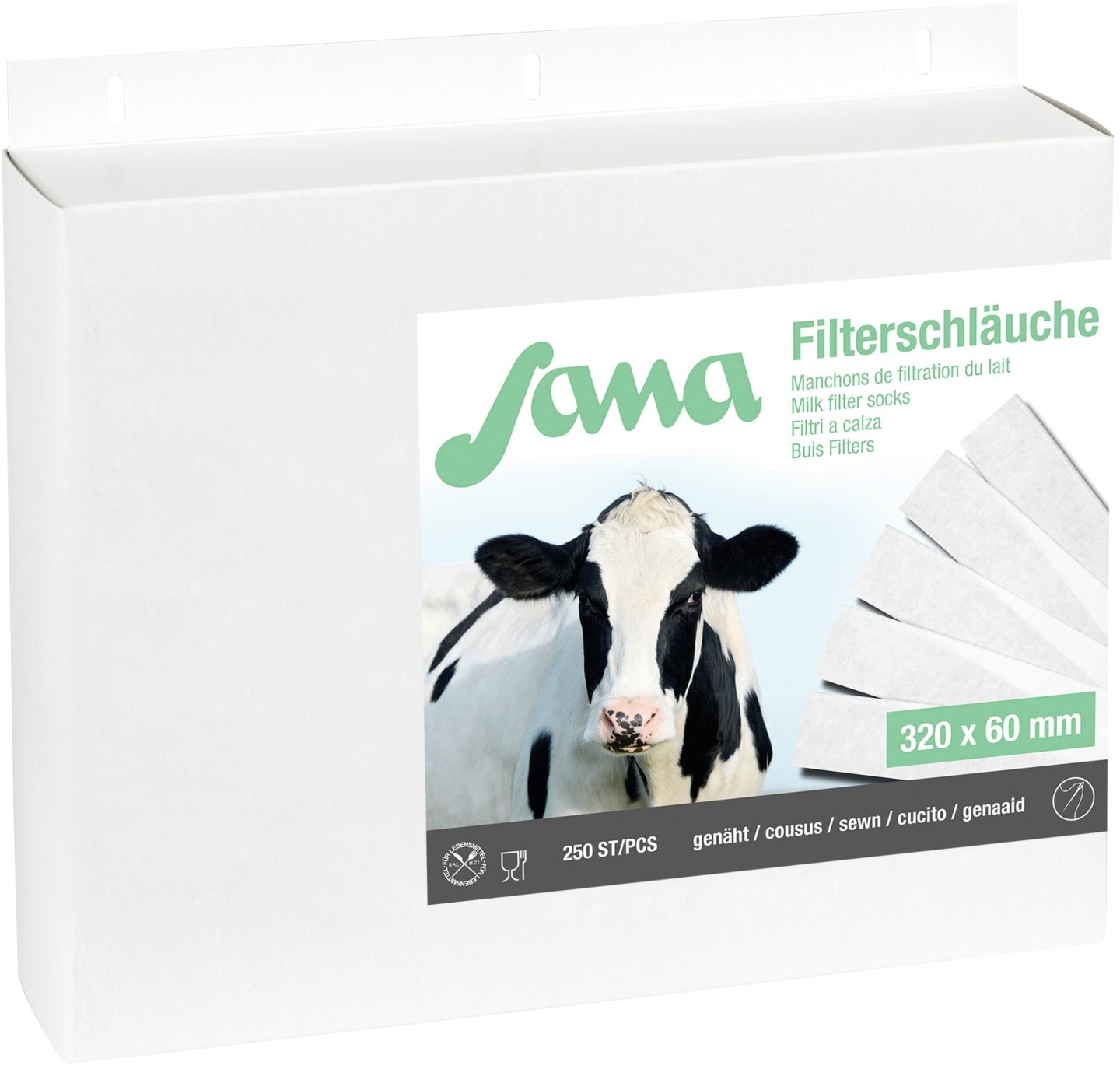 Sana Milchfilterschlauch genäht